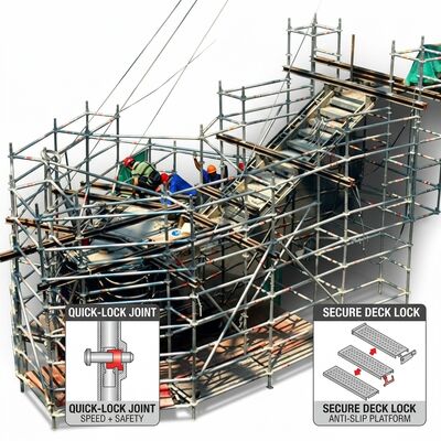 अच्छी कीमत एक साथ क्रू एक्सेस के लिए मल्टी-लेवल ट्रिपल प्लेटफॉर्म एल्यूमीनियम मचान टॉवर तीन स्वतंत्र वर्किंग डेक ऑनलाइन